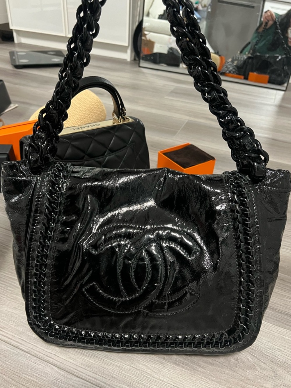 Chanel Black Chain-Handle Shoulder Bag